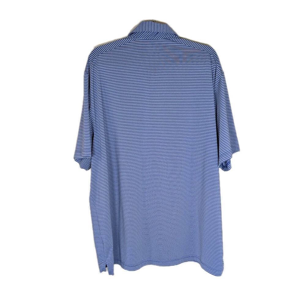 Under Armour Performance HeatGear Polo Shirt Mens XXL Blue/Gray Stripe Golf - Picture 2 of 9